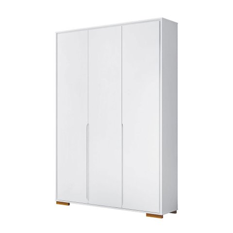 Guarda Roupa Infantil 3 Portas 3 Gavetas Sloan M08 Branco Acetinado - Mpozenato