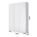 Ver imagem 5 de Guarda Roupa Infantil 3 Portas 3 Gavetas Sloan M08 Branco Acetinado - Mpozenato