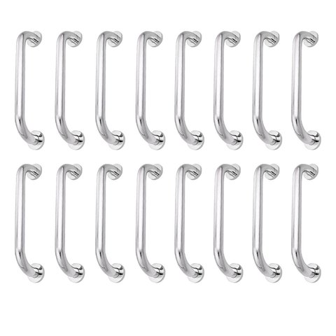 Alça de Apoio 30cm Barra Inox Kit 14 Unidades Idoso Cadeirante Deficiente Banheiro Box Corrimao Aces