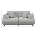 Ver imagem 3 de Sofá Living 2 Lugares Linho Cinza 2341 Lisboa 180cm