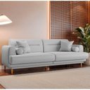 Ver imagem 1 de Sofá Living 2 Lugares Linho Cinza 2341 Lisboa 180cm