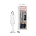 Ver imagem 3 de Guarda Roupa Modulado 2 Portas 2 Cabideiros 80cm Prime Luciane Móveis