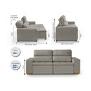 Ver imagem 3 de Sofá Modular 3 Lugares Búzios 195cm com Molas, Retrátil e Reclinável com Tecido Veludo Nobre Sofatec