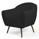 Ver imagem 6 de 02 Poltronas Nina Pés Palito Madeira C-465 Linho Chumbo Domi