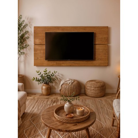 Painel para TV 180cm Retro MDF Freijó Dallas - On Móveis