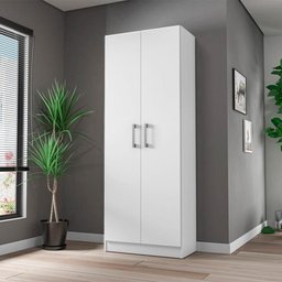 Armario Multiuso 2 Portas 4 Prateleiras Lavanda Kits Paraná Cor:branco White - 5