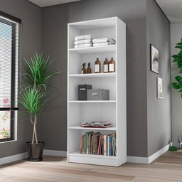 Armario Multiuso 2 Portas 4 Prateleiras Lavanda Kits Paraná Cor:branco White - 4