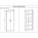 Ver imagem 3 de Armario Multiuso 2 Portas 4 Prateleiras Lavanda Kits Paraná Cor:branco White