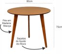 Ver imagem 4 de Mesa de Jantar Redonda Júlia de 80cm Freijó