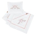 Ver imagem 1 de Manta Bebê com Almofada Bordada Flores 2 Pçs-batistela Baby