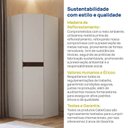 Ver mais imagens de Guarda Roupa Planejado de Canto Obliquo 1 Porta Corino Hera CabeCasa MadeiraOriginals Off White