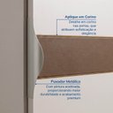 Ver imagem 6 de Guarda Roupa Planejado de Canto Obliquo 1 Porta Corino Hera CabeCasa MadeiraOriginals Off White