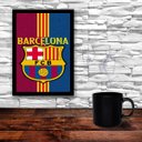 Ver imagem 2 de Quadro Decorativo Barcelona Futebol Clube 45x34cm:Madeira branca