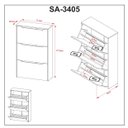 Ver imagem 3 de Sapateira Multiuso 3 Portas Sa3405 Tecnomóbili