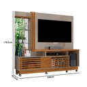 Ver imagem 5 de Rack com Painel Frizz Plus c/Rodízios - Natural/Cinza