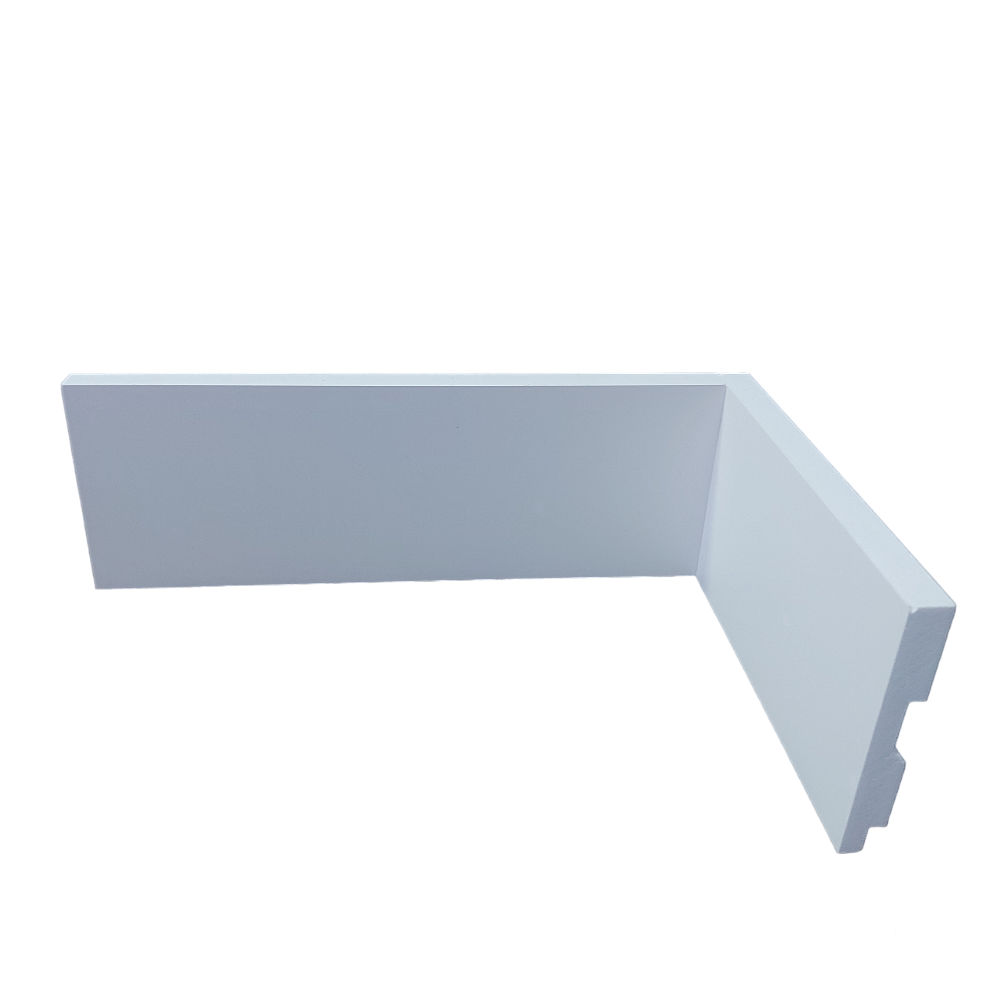 Rodapé de Poliestireno Liso - Branco - 7cm de altura (7x1x240cm) - 3