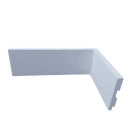 Rodapé de Poliestireno 7cm Liso Branco (7x1x240cm) - 1