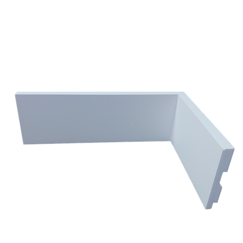 Rodapé de Poliestireno 7cm Liso Branco (7x1x240cm)