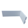 Rodapé de Poliestireno 7cm Liso Branco (7x1x240cm) - 1