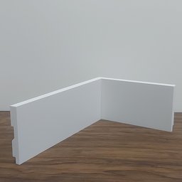 Rodapé de Poliestireno 7cm Liso Branco (7x1x240cm) - 5