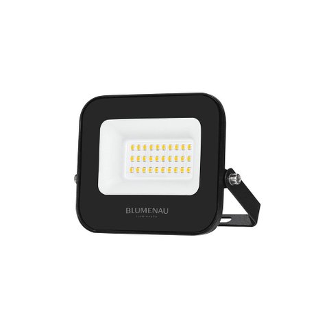 Refletor Blumenau Led Pro 30W Preto Bivolt 3000K Luz Amarela