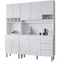 Ver imagem 1 de Kit de Cozinha 9 Portas 4 Gavetas com Nicho Vitorina Branco