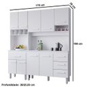 Ver imagem 3 de Kit de Cozinha 9 Portas 4 Gavetas com Nicho Vitorina Branco