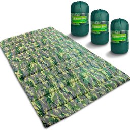 Kit 3 Colchonetes Camuflado Casal 190x130cm com Bolsa Para Transporte - Emcompre - 1