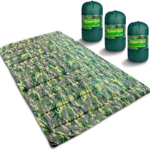 Kit 3 Colchonetes Camuflado Casal 190x130cm com Bolsa Para Transporte - Emcompre