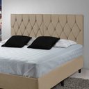 Ver imagem 1 de Cabeceira Painel Capitonê Estofada Cama Casal 1,40 - Bege