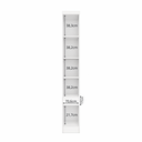 Ver imagem 5 de Módulo de Guarda Roupa Mesa de Cabeceira 1 Porta 1 Gaveta 100% MDF Cairo Branco/Neve