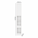 Ver imagem 4 de Módulo de Guarda Roupa Mesa de Cabeceira 1 Porta 1 Gaveta 100% MDF Cairo Branco/Neve