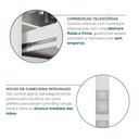 Ver imagem 7 de Módulo de Guarda Roupa Mesa de Cabeceira 1 Porta 1 Gaveta 100% MDF Cairo Branco/Neve