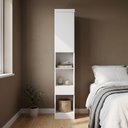 Ver imagem 1 de Módulo de Guarda Roupa Mesa de Cabeceira 1 Porta 1 Gaveta 100% MDF Cairo Branco/Neve