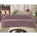 Ver imagem 2 de Sofá 4 Lugares para Sala de Estar Living 230cm Theo D06 Veludo Rosa - Mpozenato
