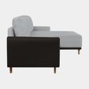 Ver imagem 6 de Sofá 4 Lugares com Chaise Lado Direito 258cm Corino Geribá Cinza Claro/Preto