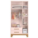 Ver imagem 5 de Guarda Roupa Infantil 3 Portas Slim Q Encanto Rosa - Qmovi