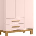 Ver imagem 7 de Guarda Roupa Infantil 3 Portas Slim Q Encanto Rosa - Qmovi