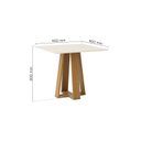 Ver imagem 3 de Mesa de Jantar 4 Lugares 90cm Tampo MDF Canto Reto Lisa