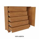 Ver imagem 6 de Cômoda com Sapateira 5 Gavetas e 1 Porta Pietra Marrom/Cinamomo