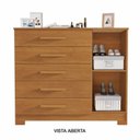 Ver imagem 5 de Cômoda com Sapateira 5 Gavetas e 1 Porta Pietra Marrom/Cinamomo