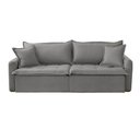 Ver imagem 6 de Sofá Cama Linho em Madeira Eucalipto 240cm Meu Sofá Online A230 Linho Cinza