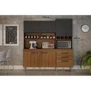 Ver imagem 3 de Armário Para Cozinha 6 Portas 2 Gavetas Ébano
