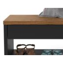Ver imagem 3 de Sapateira Banco de Madeira com Gaveta Hall de Entrada - Preto com Freijó