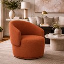 Ver imagem 7 de Poltrona Orgânica Maya Bouclê Terracota Sala Quarto Recepção