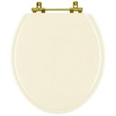 Ver imagem 1 de Tampa de Vaso Poliéster Azalea Pergamon para Bacia Celite com Ferragem Dourada
