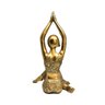 Escultura Yoga Dourada - Posição Lótus Genérico - 5