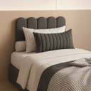 Ver imagem 5 de Cabeceira Nuvem Estofada Solteiro 5 Placas em Suede 45x20cm:chumbo