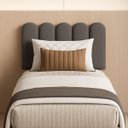 Ver imagem 1 de Cabeceira Nuvem Estofada Solteiro 5 Placas em Suede 45x20cm:chumbo