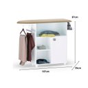 Ver imagem 2 de Balcão Tábua de Passar Roupas Mariana Branco com Porta Cabide - Ajl Móveis Balcão Passadeira de Roup